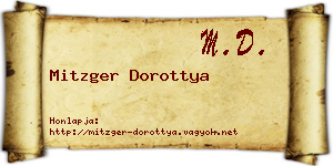 Mitzger Dorottya névjegykártya