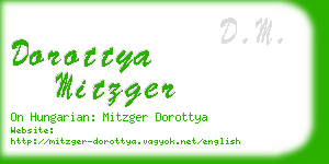 dorottya mitzger business card